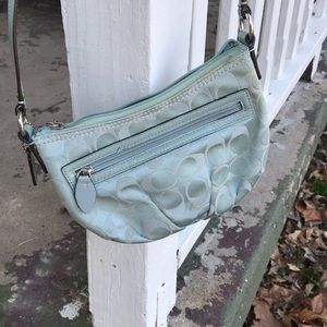 Light blue Coach crossbody
